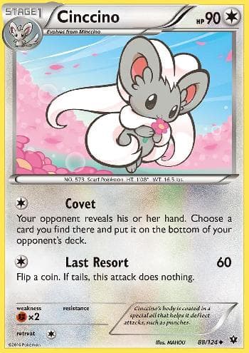 Carta Cinccino (88/124) do set Fusão de Destinos — Pokémon TCG | Bynx
