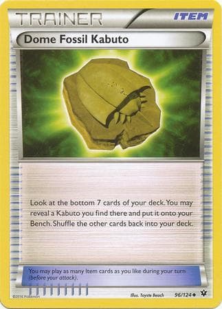 Carta Dome Fossil Kabuto (96/124) do set Fusão de Destinos — Pokémon TCG | Bynx
