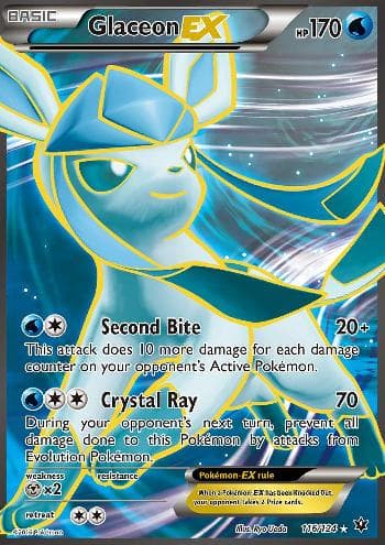 Carta Glaceon-EX (116/124) do set Fusão de Destinos — Pokémon TCG | Bynx