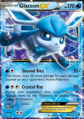 Carta Glaceon-EX (20/124) do set Fusão de Destinos — Pokémon TCG | Bynx