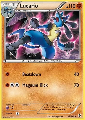 Carta Lucario (47/124) do set Fusão de Destinos — Pokémon TCG | Bynx