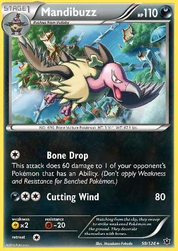 Carta Mandibuzz (58/124) do set Fusão de Destinos — Pokémon TCG | Bynx
