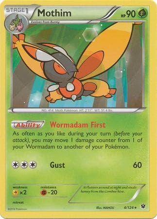 Carta Mothim (4/124) do set Fusão de Destinos — Pokémon TCG | Bynx