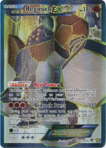 Carta Regirock-EX (43a/124) do set Fusão de Destinos — Pokémon TCG | Bynx