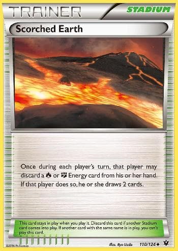 Carta Scorched Earth (110/124) do set Fusão de Destinos — Pokémon TCG | Bynx