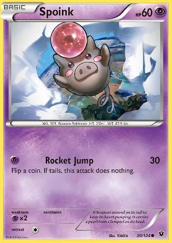 Carta Spoink (30/124) do set Fusão de Destinos — Pokémon TCG | Bynx