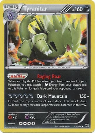 Carta Tyranitar (56/124) do set Fusão de Destinos — Pokémon TCG | Bynx