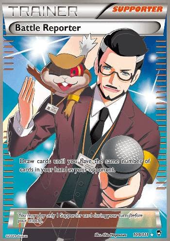 Carta Battle Reporter (109/111) do set Punhos Furiosos — Pokémon TCG | Bynx