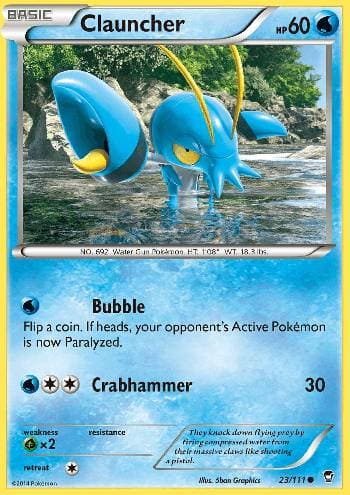Carta Clauncher (23/111) do set Punhos Furiosos — Pokémon TCG | Bynx