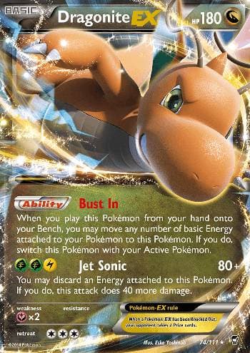 Carta Dragonite-EX (74/111) do set Punhos Furiosos — Pokémon TCG | Bynx