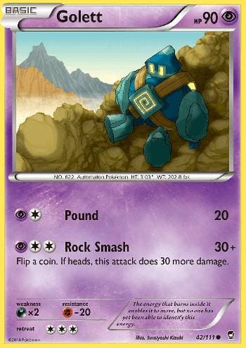 Carta Golett (42/111) do set Punhos Furiosos — Pokémon TCG | Bynx