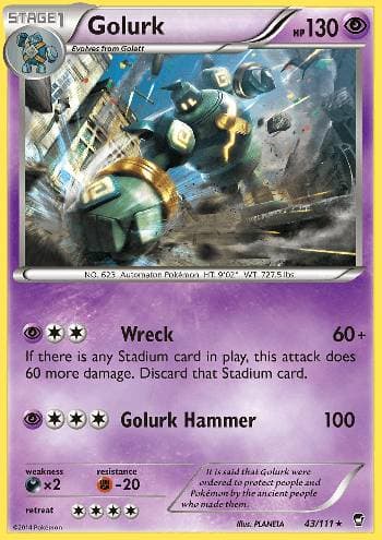 Carta Golurk (43/111) do set Punhos Furiosos — Pokémon TCG | Bynx