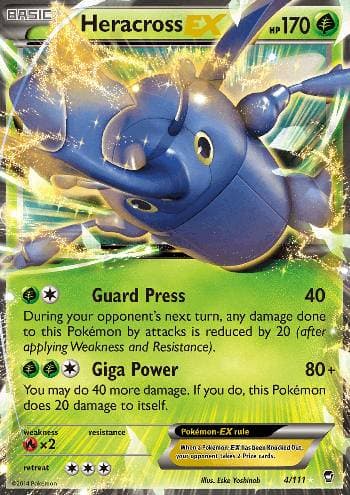 Carta Heracross-EX (4/111) do set Punhos Furiosos — Pokémon TCG | Bynx