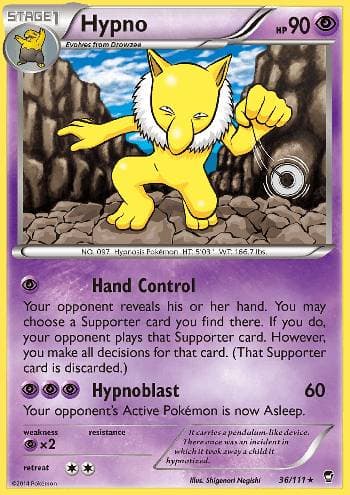 Carta Hypno (36/111) do set Punhos Furiosos — Pokémon TCG | Bynx