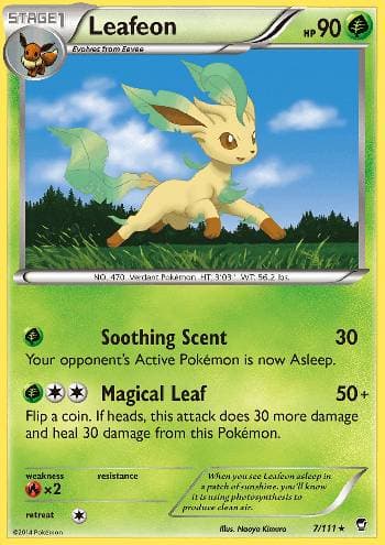 Carta Leafeon (7/111) do set Punhos Furiosos — Pokémon TCG | Bynx