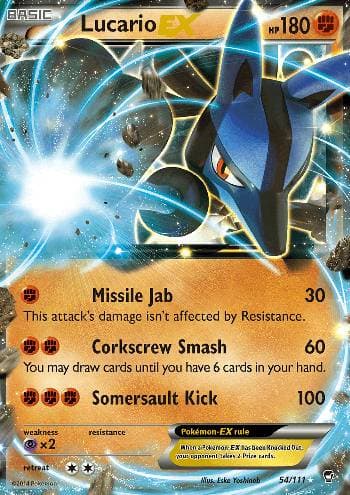 Carta Lucario-EX (54/111) do set Punhos Furiosos — Pokémon TCG | Bynx