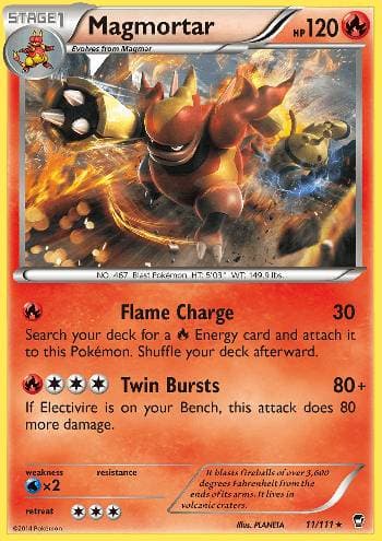 Carta Magmortar (11/111) do set Punhos Furiosos — Pokémon TCG | Bynx