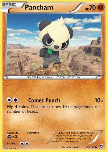 Carta Pancham (60/111) do set Punhos Furiosos — Pokémon TCG | Bynx