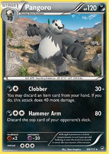 Carta Pangoro (68/111) do set Punhos Furiosos — Pokémon TCG | Bynx