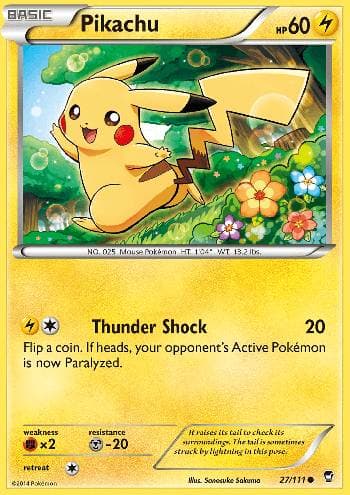 Pikachu (27/111) — Punhos Furiosos