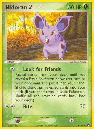 Carta Nidoran Female (70/112) do set FireRed & LeafGreen — Pokémon TCG | Bynx