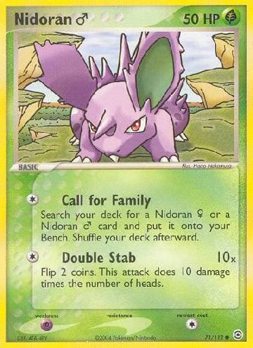 Carta Nidoran Male (71/112) do set FireRed & LeafGreen — Pokémon TCG | Bynx