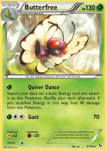 Carta Butterfree (3/106) do set Flash de Fogo — Pokémon TCG | Bynx