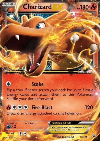 Carta Charizard-EX (11/106) do set Flash de Fogo — Pokémon TCG | Bynx