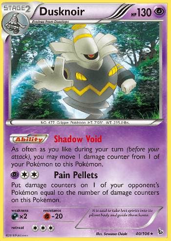 Carta Dusknoir (40/106) do set Flash de Fogo — Pokémon TCG | Bynx