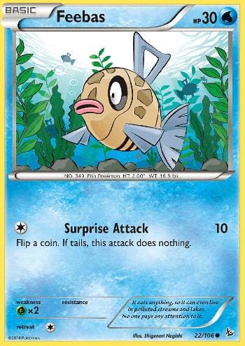 Carta Feebas (22/106) do set Flash de Fogo — Pokémon TCG | Bynx