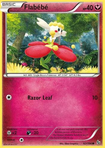 Carta Flabébé (63/106) do set Flash de Fogo — Pokémon TCG | Bynx
