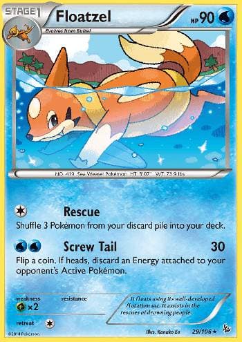 Carta Floatzel (29/106) do set Flash de Fogo — Pokémon TCG | Bynx