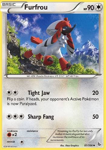 Carta Furfrou (87/106) do set Flash de Fogo — Pokémon TCG | Bynx