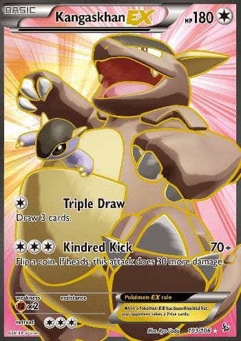 Carta Kangaskhan-EX (103/106) do set Flash de Fogo — Pokémon TCG | Bynx