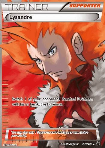Carta Lysandre (104/106) do set Flash de Fogo — Pokémon TCG | Bynx