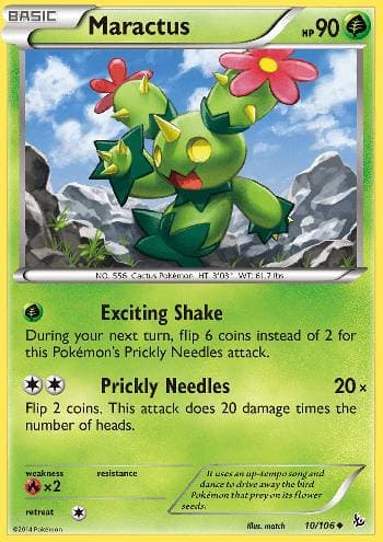 Carta Maractus (10/106) do set Flash de Fogo — Pokémon TCG | Bynx