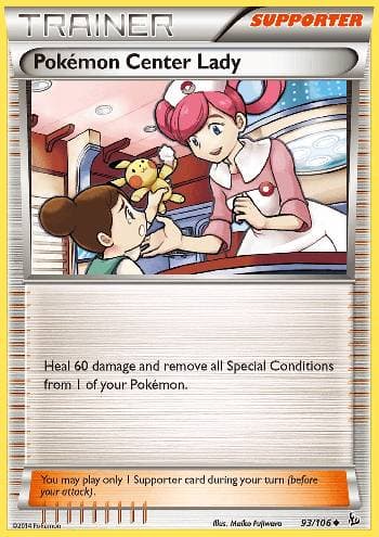 Carta Pokémon Center Lady (93/106) do set Flash de Fogo — Pokémon TCG | Bynx