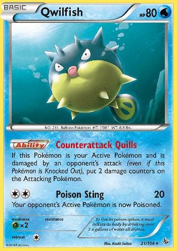 Carta Qwilfish (21/106) do set Flash de Fogo — Pokémon TCG | Bynx
