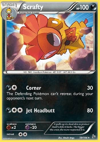 Carta Scrafty (59/106) do set Flash de Fogo — Pokémon TCG | Bynx