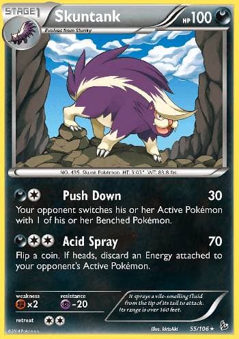 Carta Skuntank (55/106) do set Flash de Fogo — Pokémon TCG | Bynx