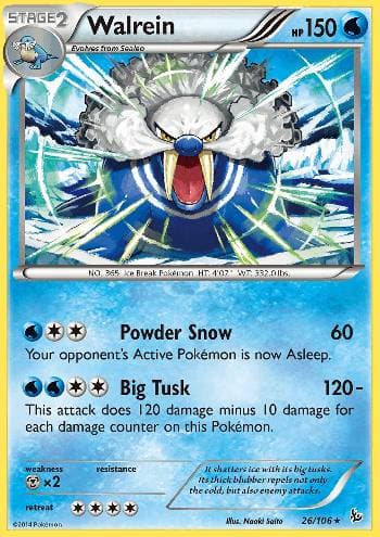 Carta Walrein (26/106) do set Flash de Fogo — Pokémon TCG | Bynx