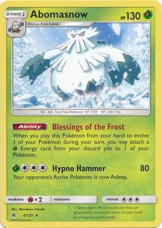 Carta Abomasnow (4/131) do set Luz Proibida — Pokémon TCG | Bynx