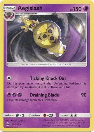 Carta Aegislash (49/131) do set Luz Proibida — Pokémon TCG | Bynx