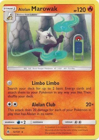 Carta Alolan Marowak (12/131) do set Luz Proibida — Pokémon TCG | Bynx
