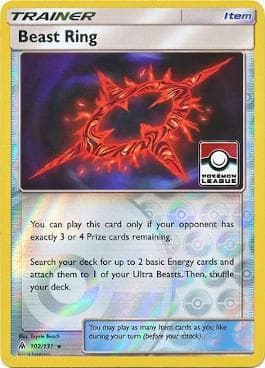 Carta Beast Ring - League (102b/131) do set Luz Proibida — Pokémon TCG | Bynx
