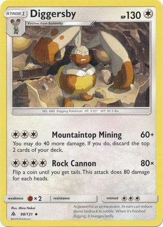Carta Diggersby (98/131) do set Luz Proibida — Pokémon TCG | Bynx
