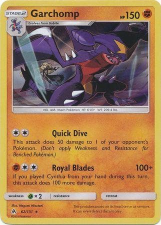 Carta Garchomp (62/131) do set Luz Proibida — Pokémon TCG | Bynx