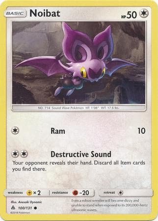 Carta Noibat (100/131) do set Luz Proibida — Pokémon TCG | Bynx