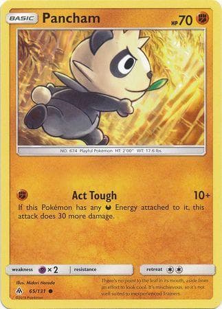 Carta Pancham (65/131) do set Luz Proibida — Pokémon TCG | Bynx