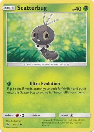 Carta Scatterbug (6/131) do set Luz Proibida — Pokémon TCG | Bynx